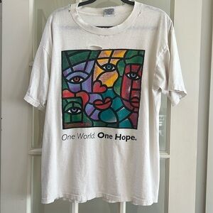 Vintage 1994 “one world one hope” s/s